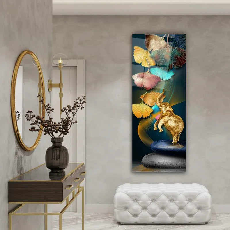 Elephant Glass Wall Art - LUXARTDECO