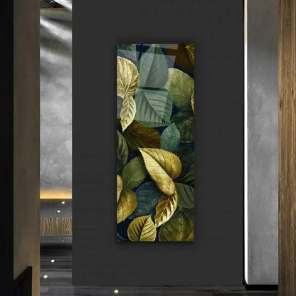 Leaves Glass Wall Art - LUXARTDECO