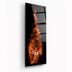 Tiger Glass Wall Art - LUXARTDECO
