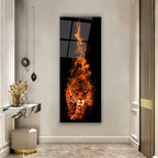 Tiger Glass Wall Art - LUXARTDECO