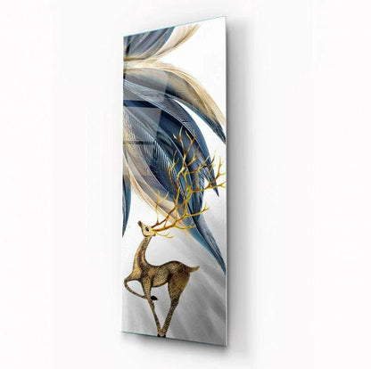 Deer Glass Wall Art - LUXARTDECO