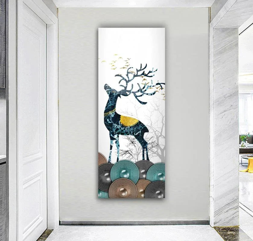 Deer Glass Wall Art - LUXARTDECO