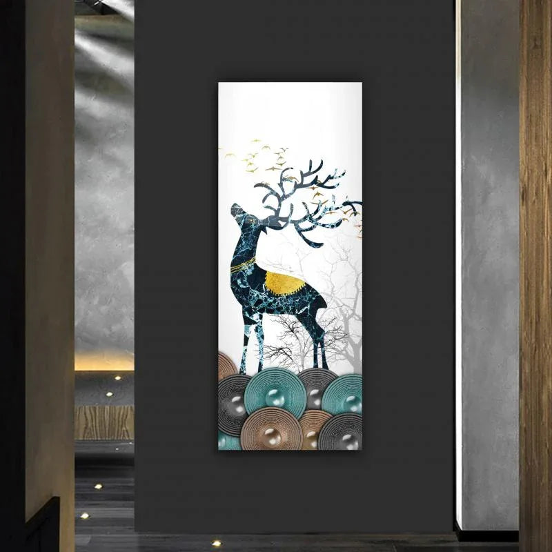 Deer Glass Wall Art - LUXARTDECO