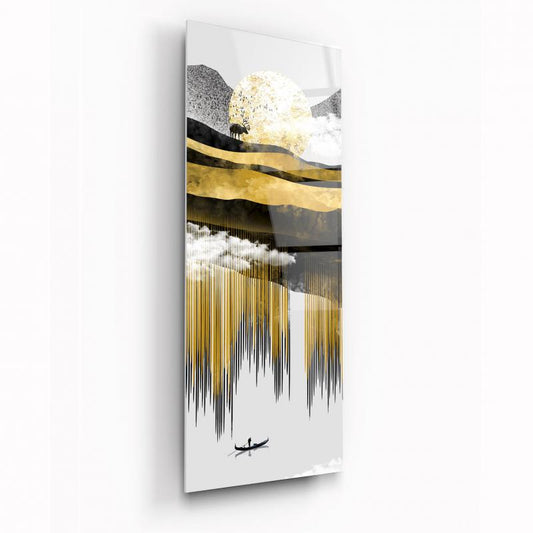 Décoration murale en verre au coucher du soleil