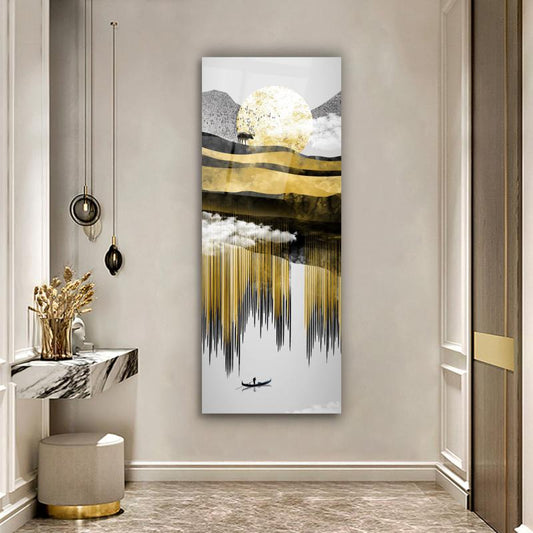Décoration murale en verre au coucher du soleil