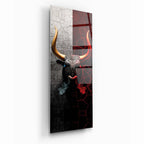 Bull Glass Wall Art