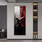 Bull Glass Wall Art