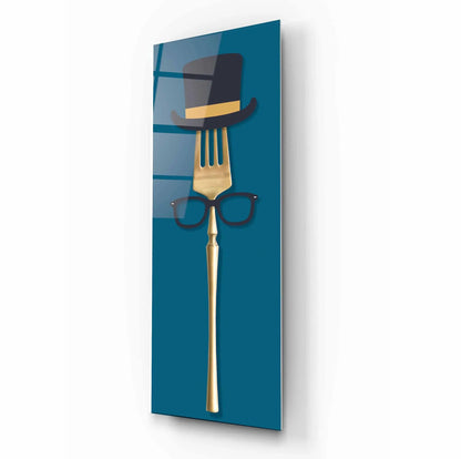 Funny Fork Glass Wall Art - LUXARTDECO