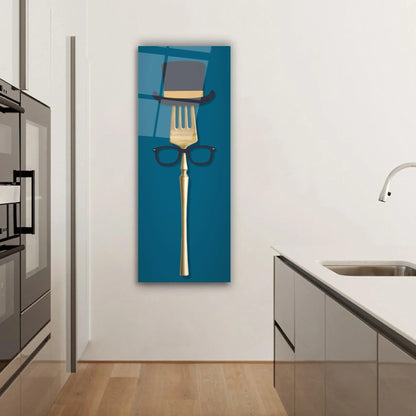 Funny Fork Glass Wall Art - LUXARTDECO