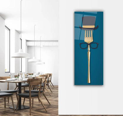 Funny Fork Glass Wall Art - LUXARTDECO