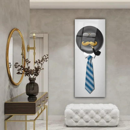 Funny Cravate Glass Wall Art - LUXARTDECO