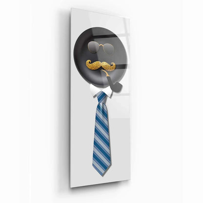 Funny Cravate Glass Wall Art - LUXARTDECO