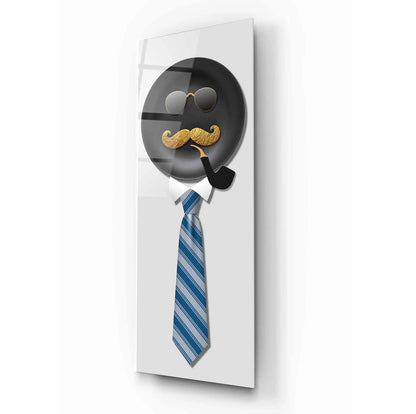 Funny Cravate Glass Wall Art - LUXARTDECO