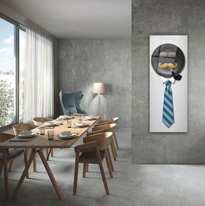 Funny Cravate Glass Wall Art - LUXARTDECO