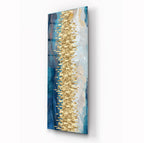Abstract Blue Glass Wall Art