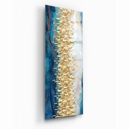 Abstract Blue Glass Wall Art - LUXARTDECO