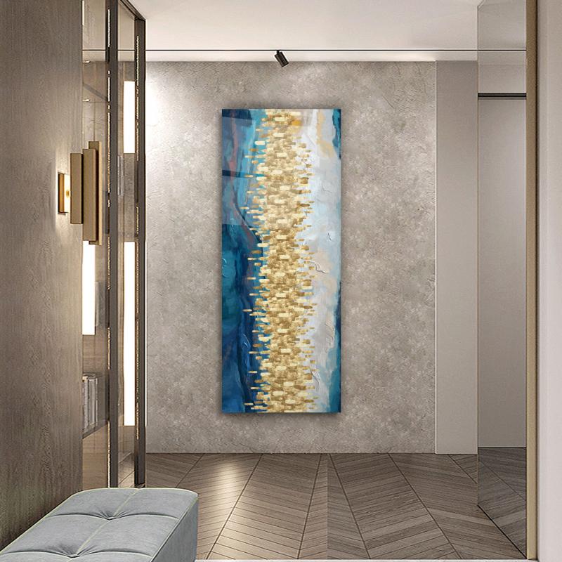 Abstract Blue Glass Wall Art