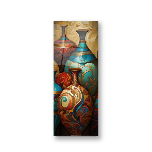 Cororful Vases Glass Wall Art
