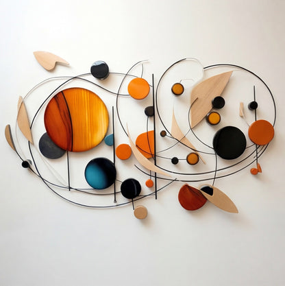 Art Collage Tableau en Verre Trempé