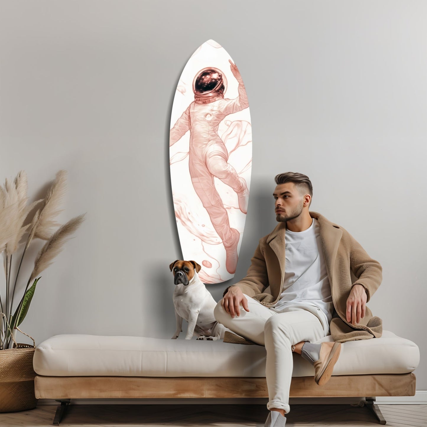 Astronaut in the Ocean Glass Wall Art
