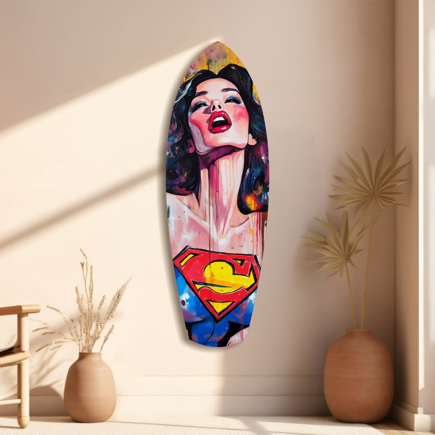Supergirl Glass Wall Art