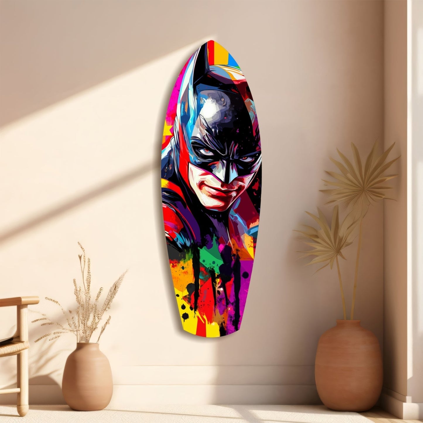 Shadowed Vigilante Glass Wall Art