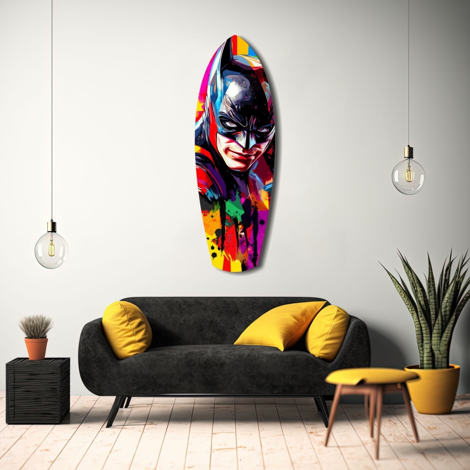 Shadowed Vigilante Glass Wall Art