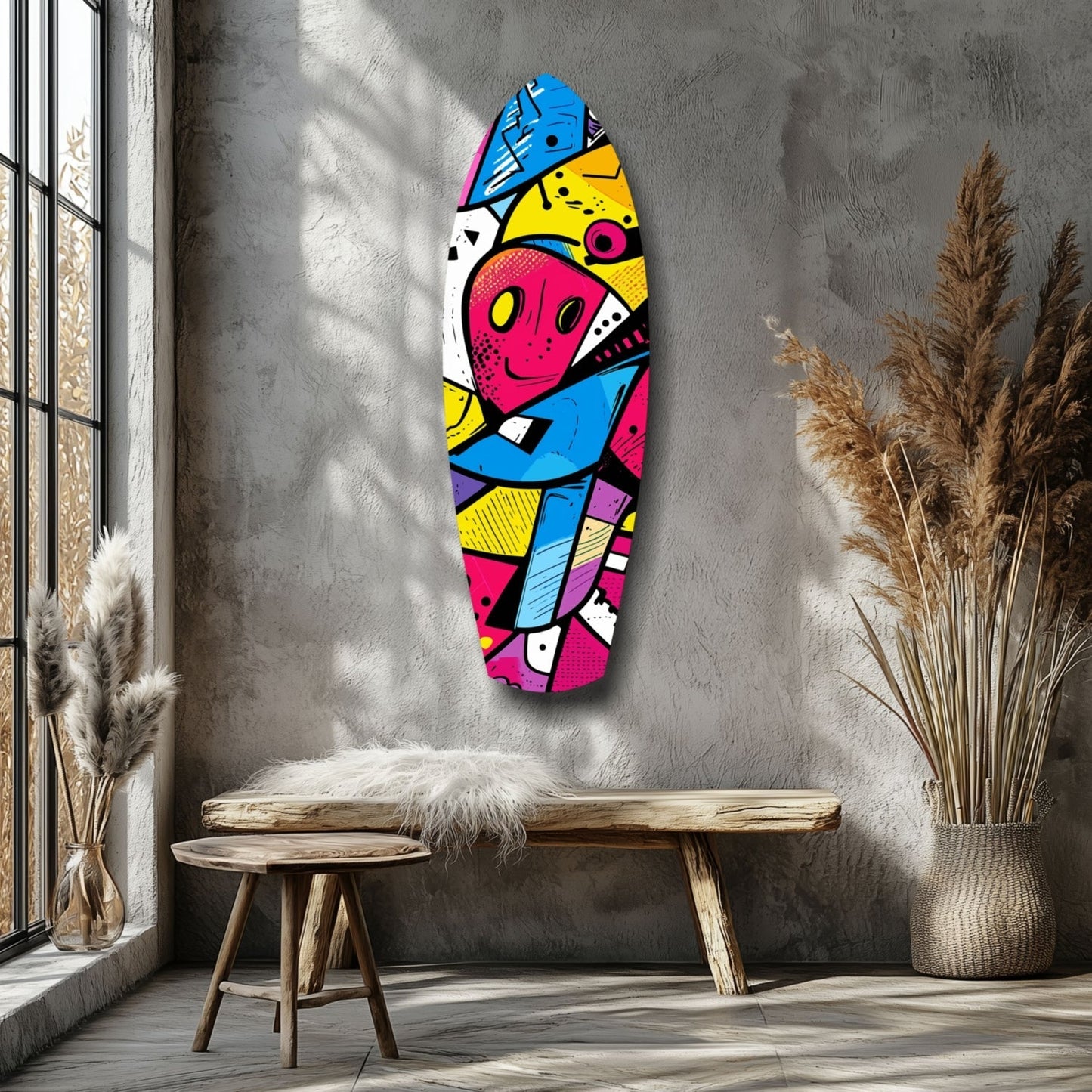 Colors of Geometry Glass Wall Art
