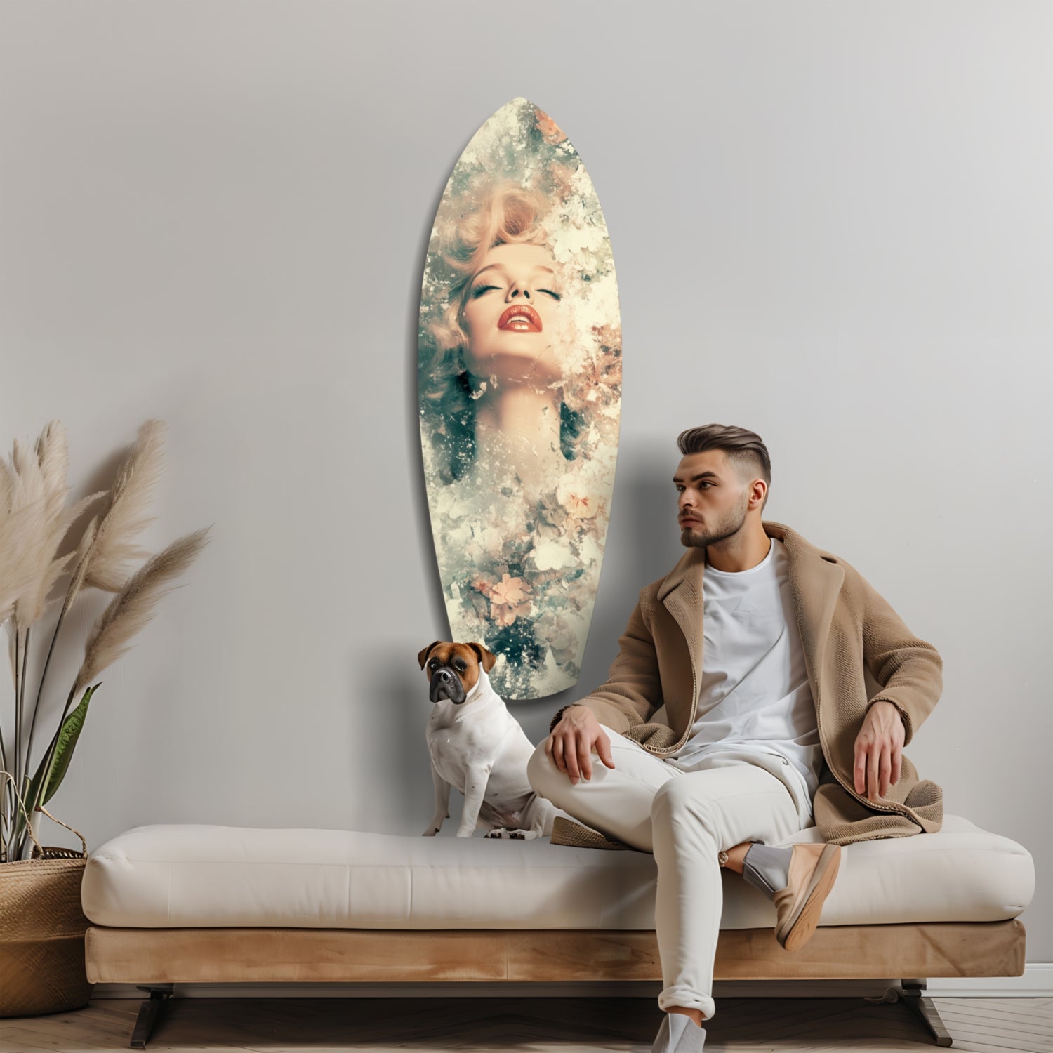 Floral Madonna Glass Wall Art
