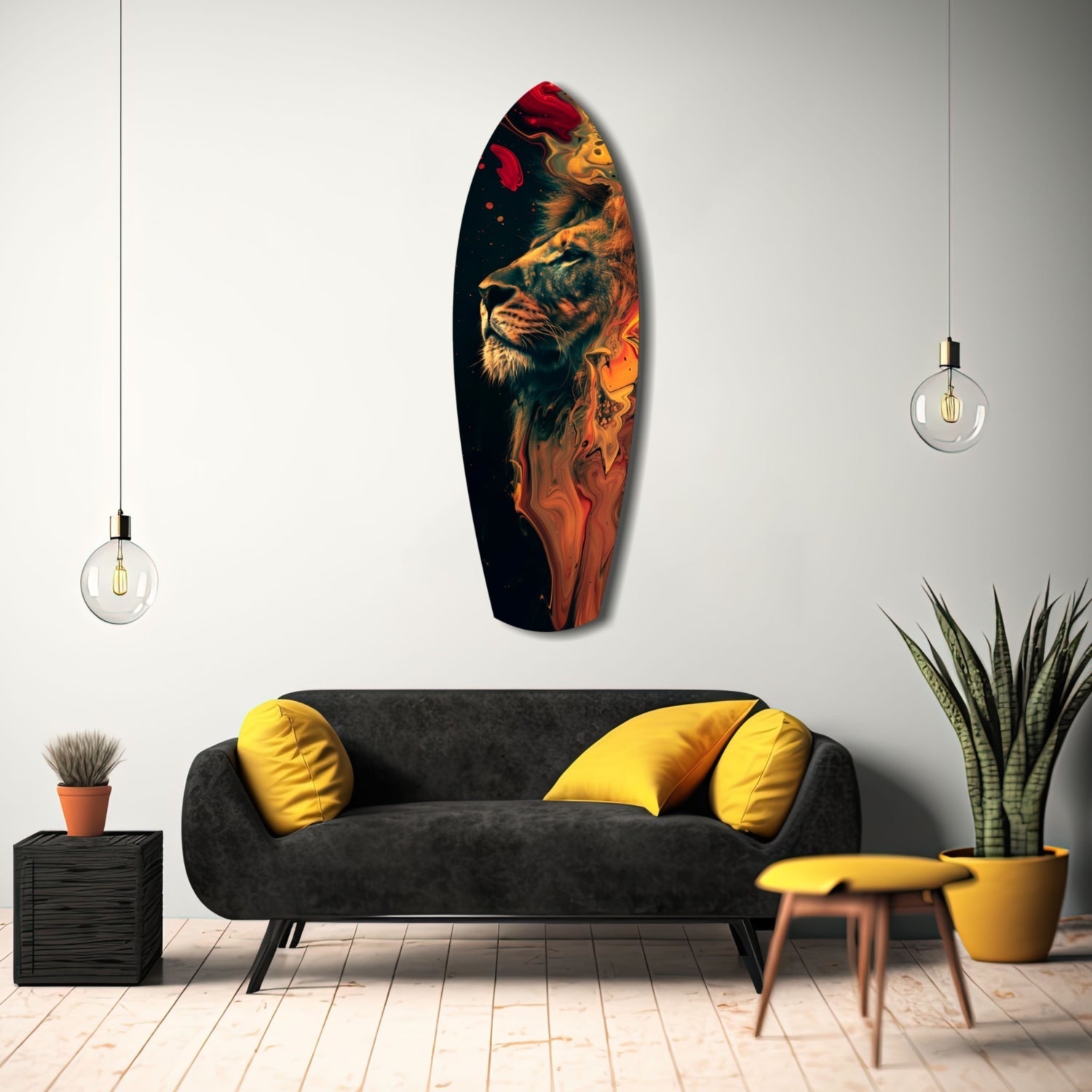 Lion Pride V5 Glass Wall Art