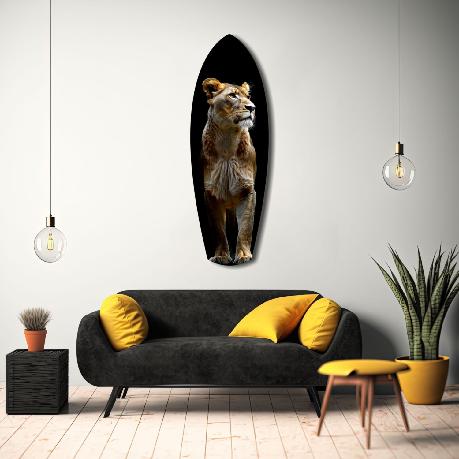Lioness Glass Wall Art