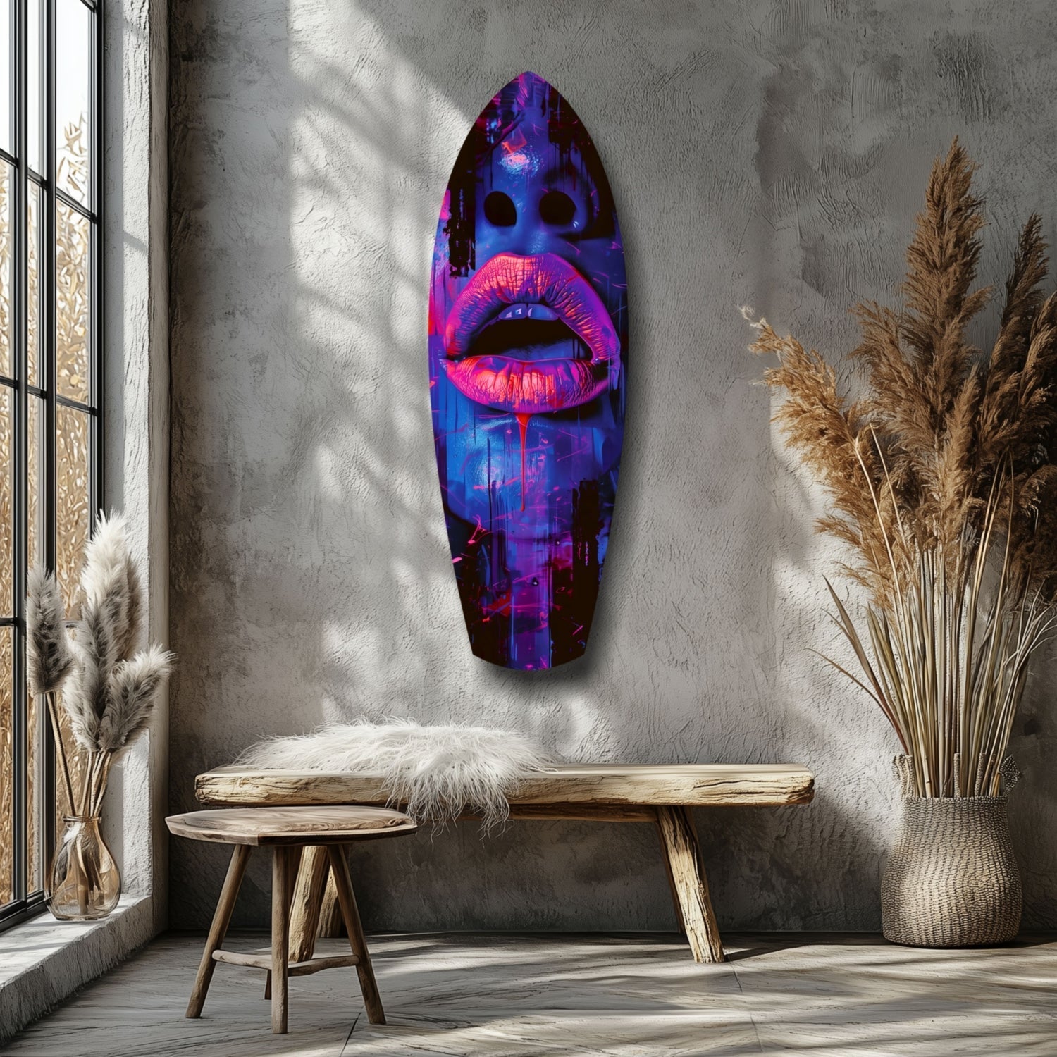 Colorful Lips V3 Glass Wall Art