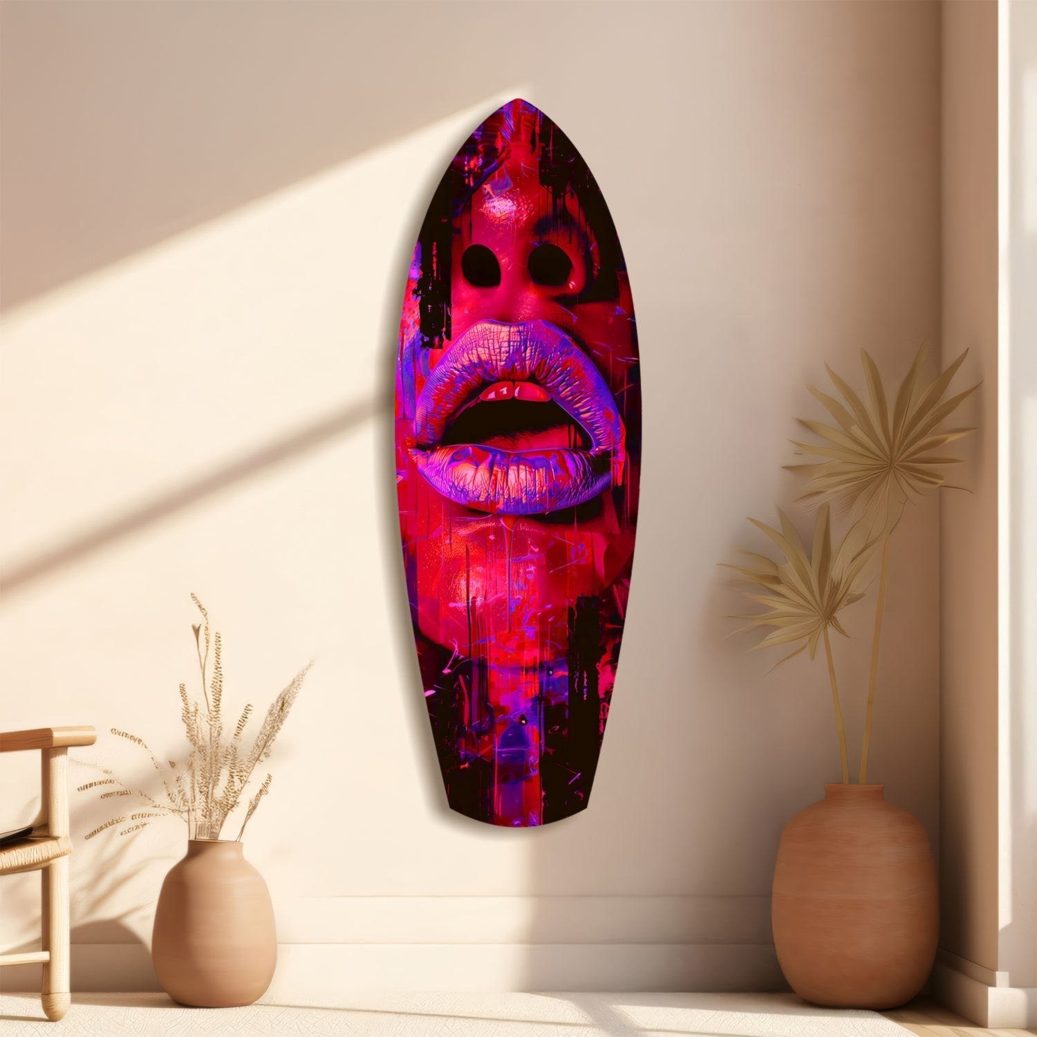 Colorful Lips V5 Glass Wall Art