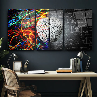Brain Mega Tableau en Verre Trempé