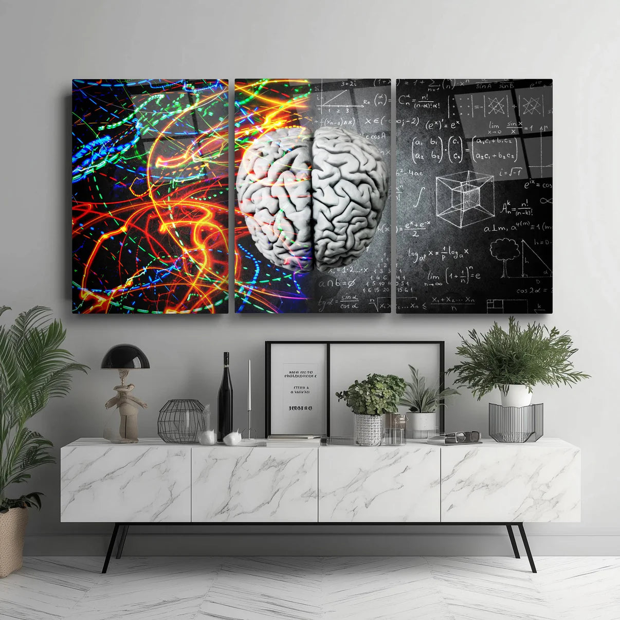 Brain Mega Tableau en Verre Trempé