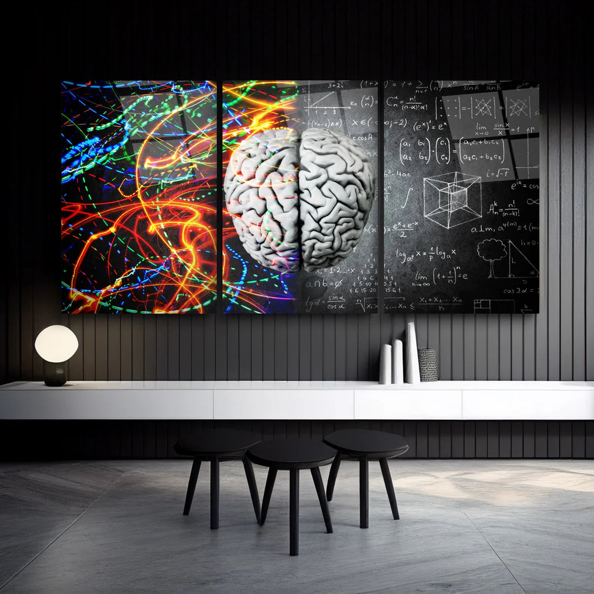 Brain Mega Tableau en Verre Trempé