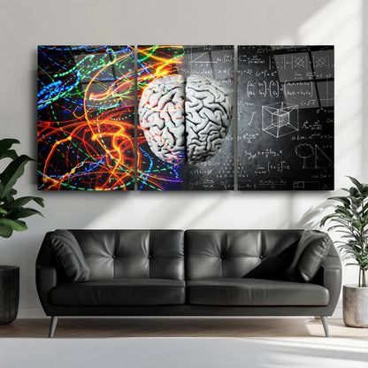 Brain Mega Tableau en Verre Trempé