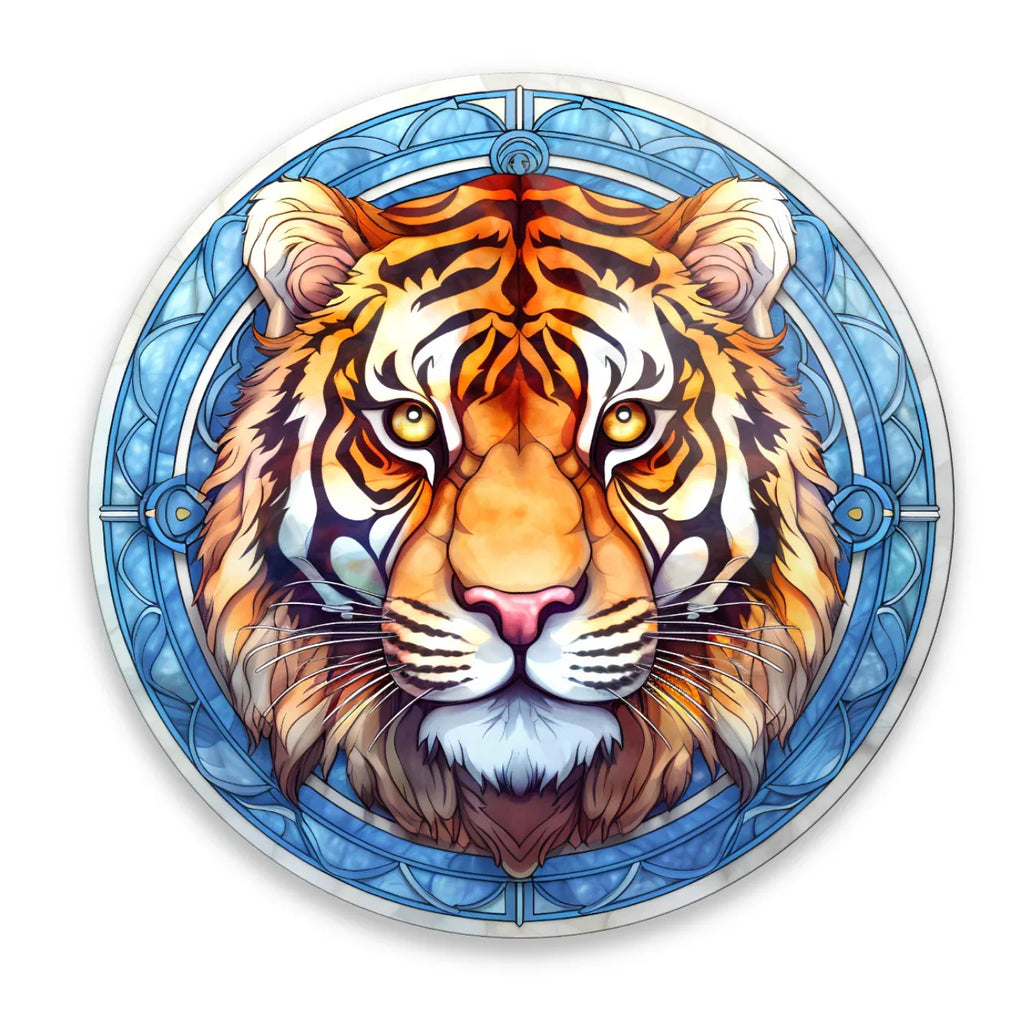 Tiger Glass Wall Art - LUXARTDECO
