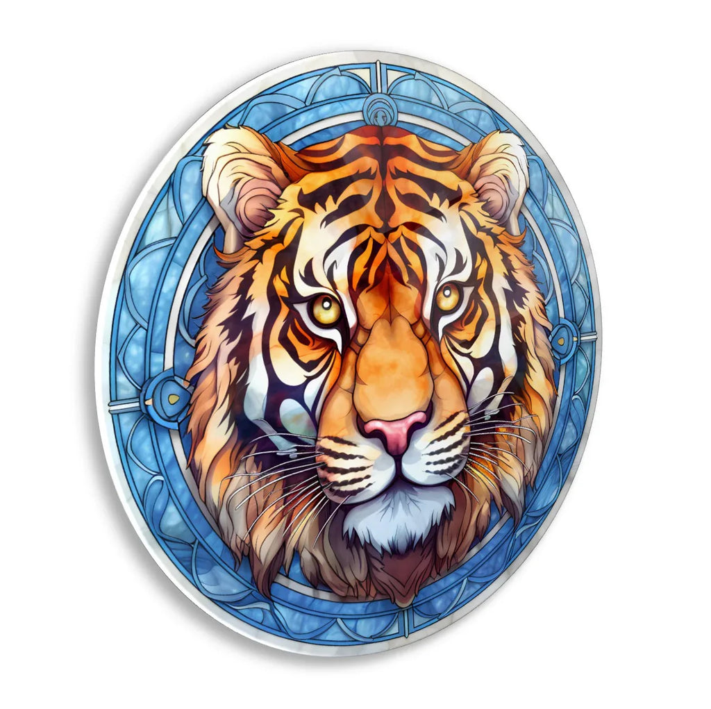 Tiger Glass Wall Art - LUXARTDECO