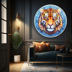 Tiger Glass Wall Art - LUXARTDECO