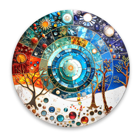 Seasons Glass Wall Art