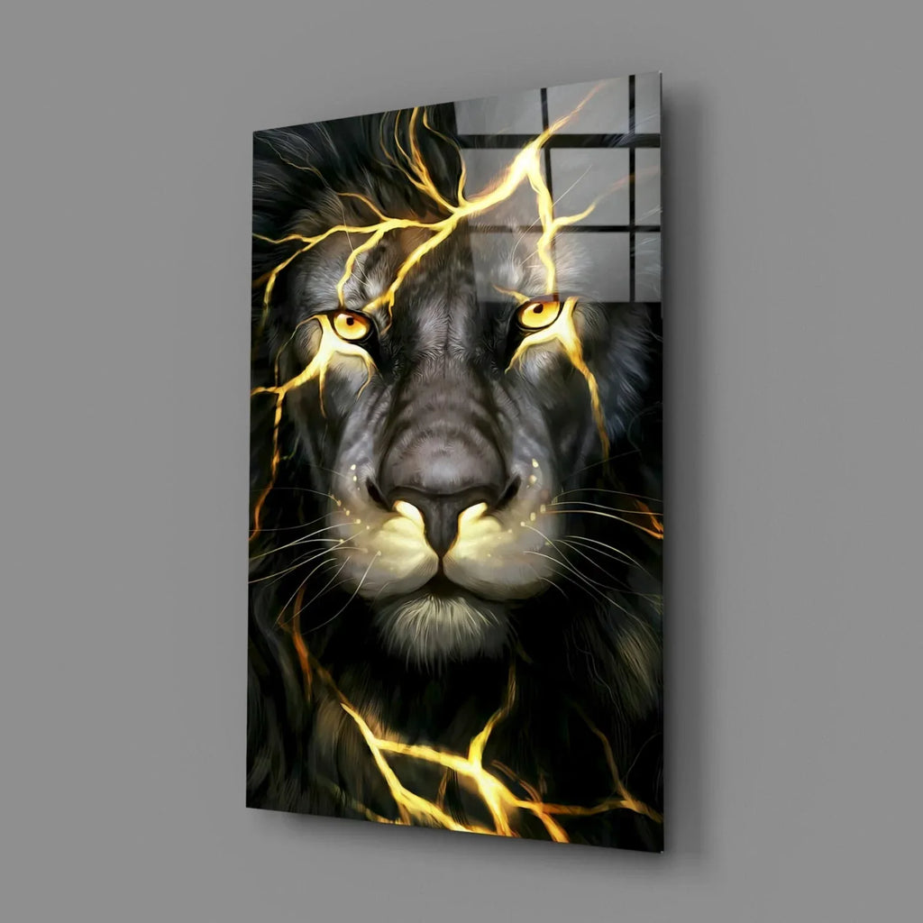 Lion Glass Wall Art - LUXARTDECO