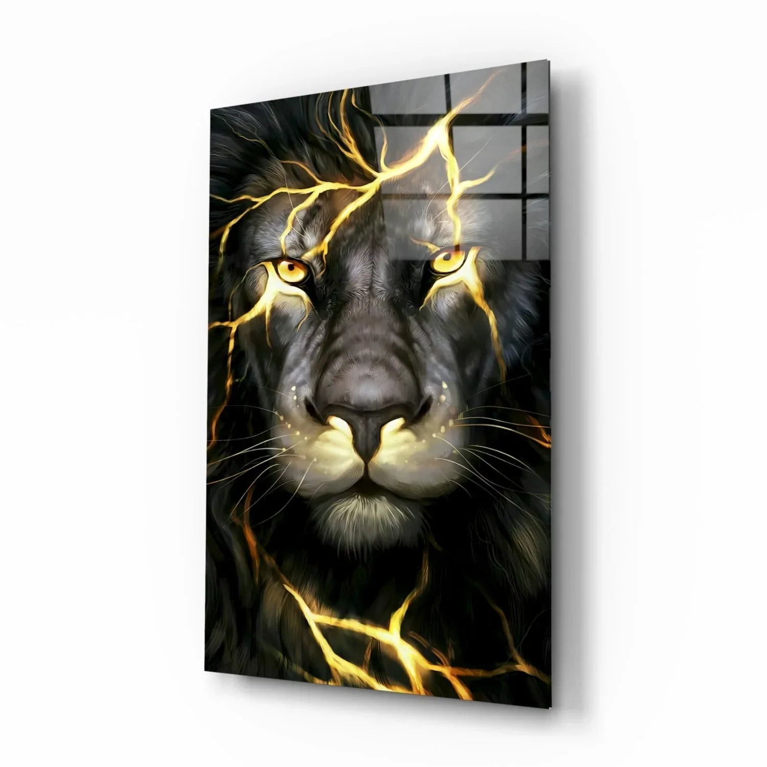 Lion Glass Wall Art - LUXARTDECO