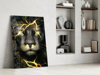 Lion Glass Wall Art - LUXARTDECO