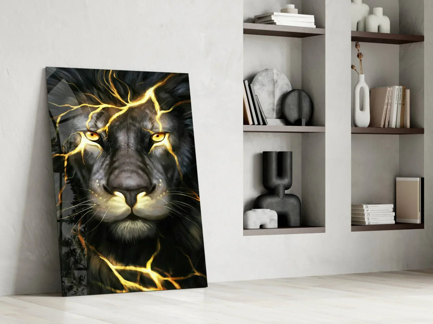 Lion Glass Wall Art - LUXARTDECO