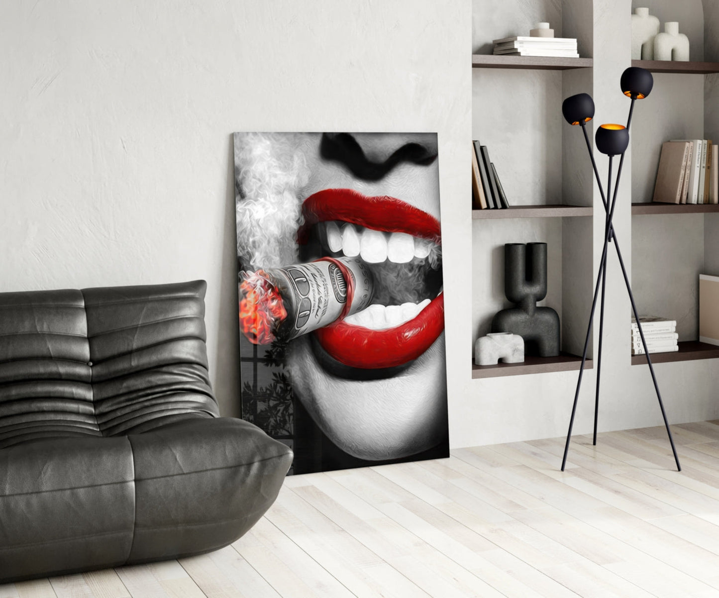 Burn the Money Glass Wall Art