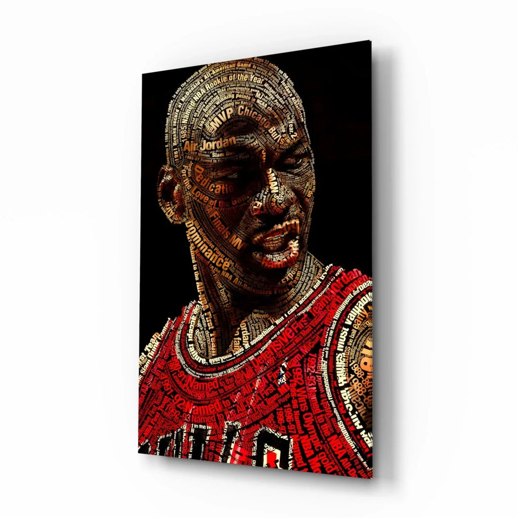Michael Jordan Glass Wall Art - LUXARTDECO