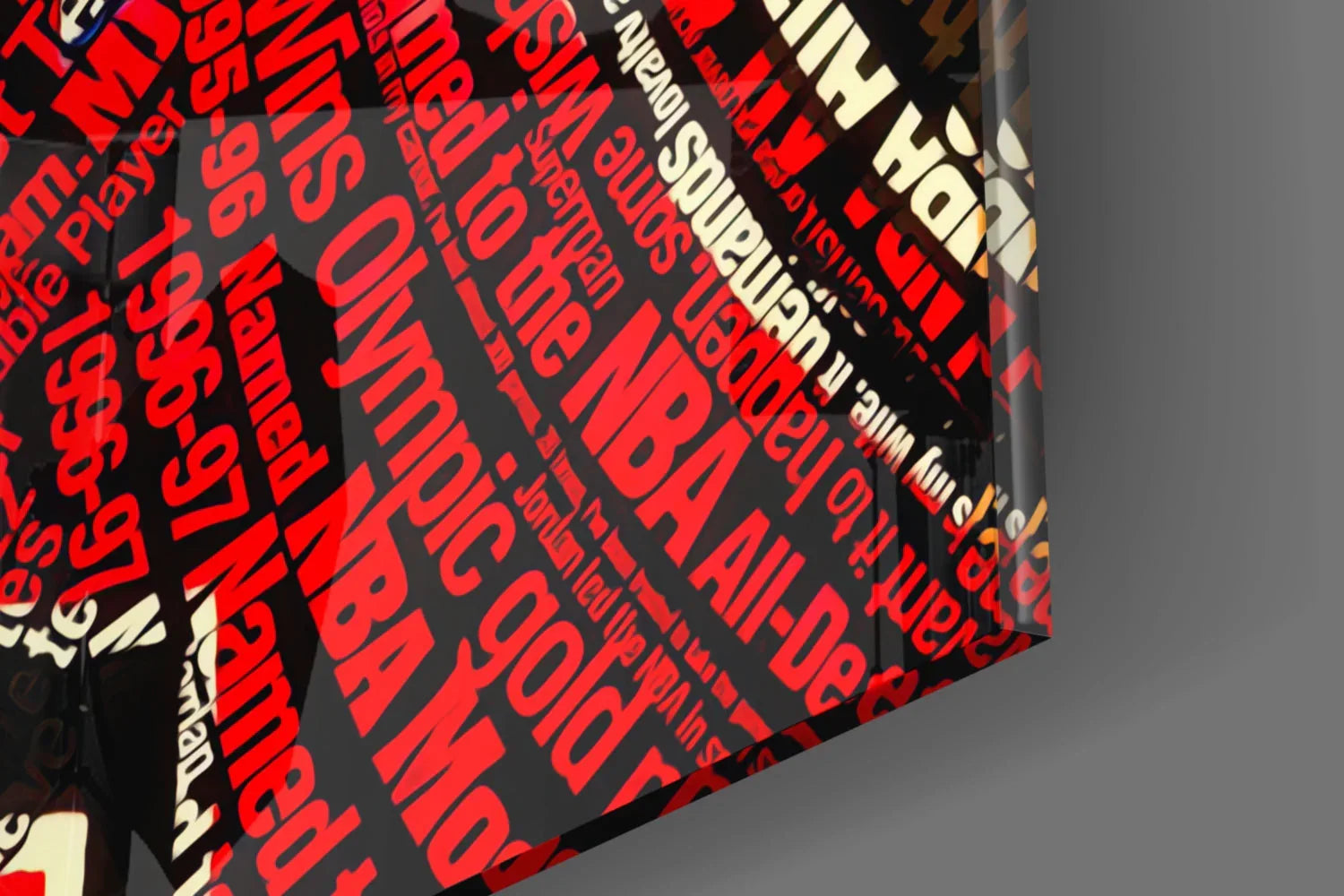 Michael Jordan Glass Wall Art - LUXARTDECO