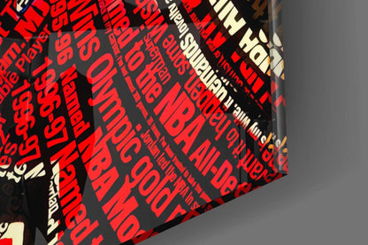 Michael Jordan Glass Wall Art - LUXARTDECO