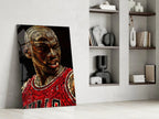 Michael Jordan Glass Wall Art - LUXARTDECO